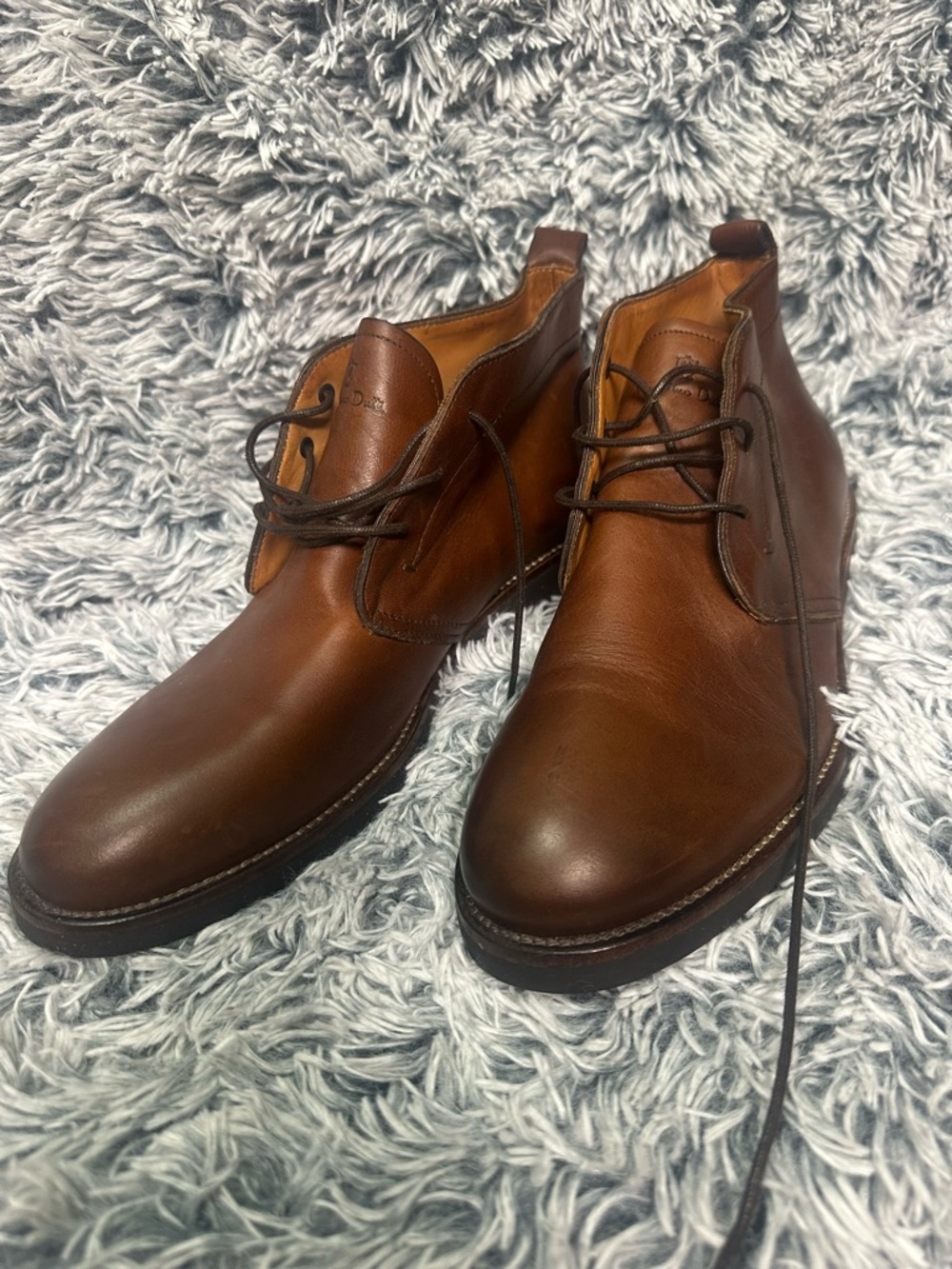 Massimo Dutti Men's Brown Leather Chukka Boots